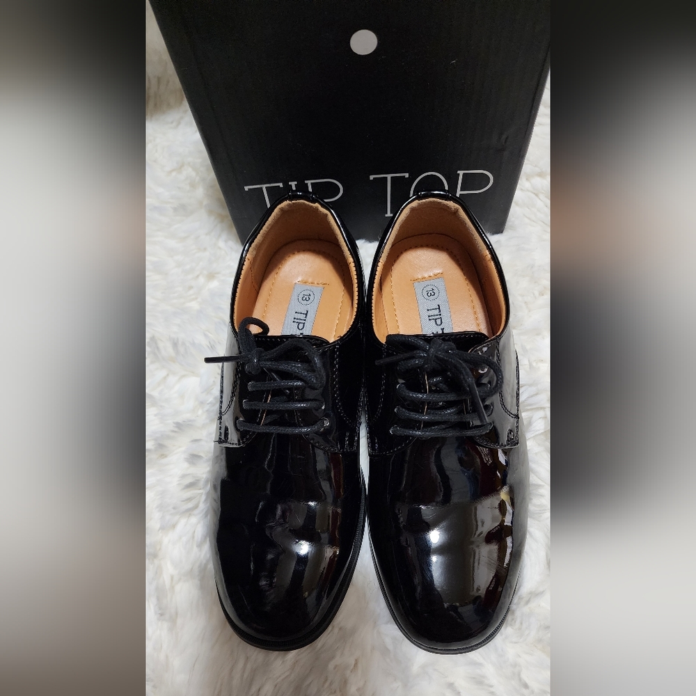 Tip top little boy dress shoes